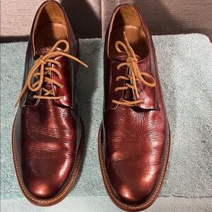 Ted Baker Patent Leather Derby shoes w/protective heel taps/ toe plates
